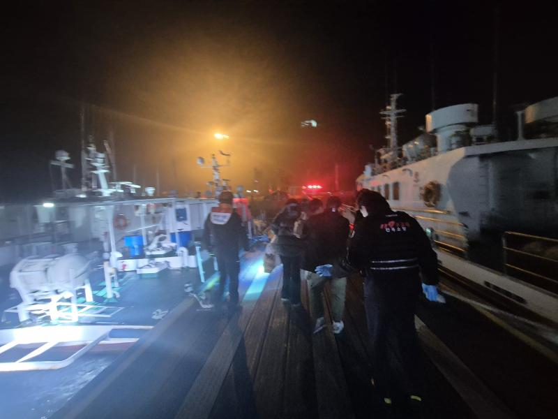 부안해경, 위도 복통 호소 34개월 영아 야간 긴급 이송
