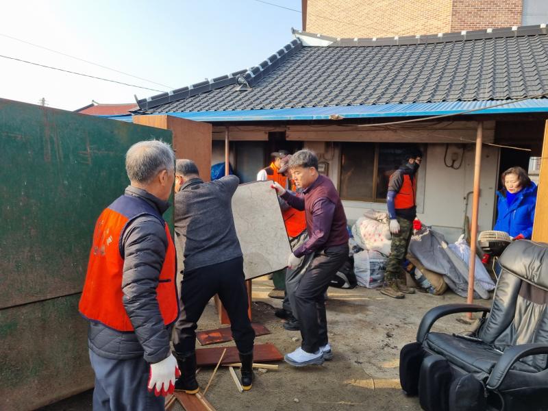 고창 고수면, 화재 피해 가구 민·관 합동 봉사