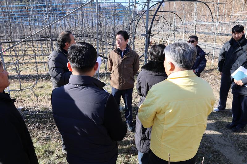농촌진흥청, 한파 대응 과수 농가 찾아 현장 점검