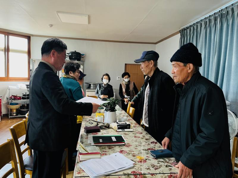 김제 교월동, 현장 밀착형’경로당 순회 점검 나서