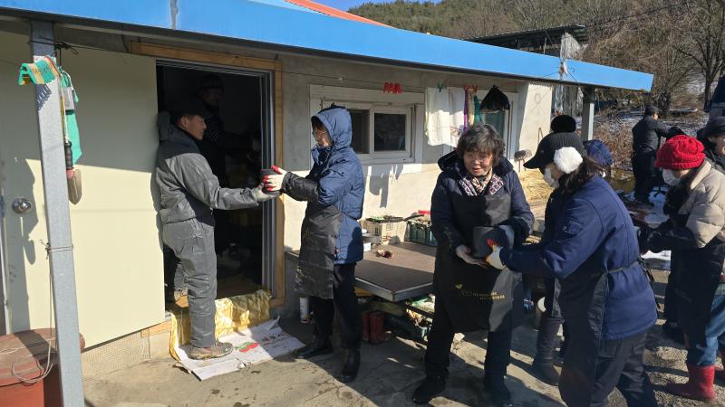 완주군 운주면, 연탄 1,000장 전달