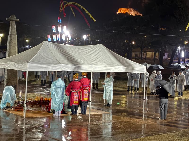 고창오거리당산제, 중앙당산에서 열려