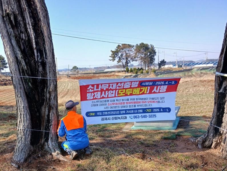 김제시, 소나무재선충병 방제에 총력