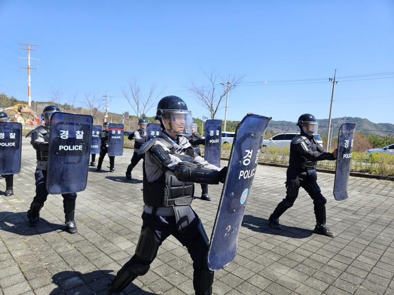 장수경찰서, 평화로운 목소리 보장을 위한 임시편성부대 훈련