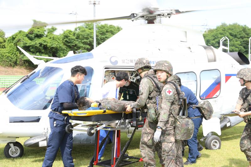 원광대병원 닥터헬기·35사단 합동훈련