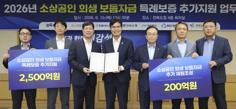 전북 소상공인 경영자금 2,500억 대출
