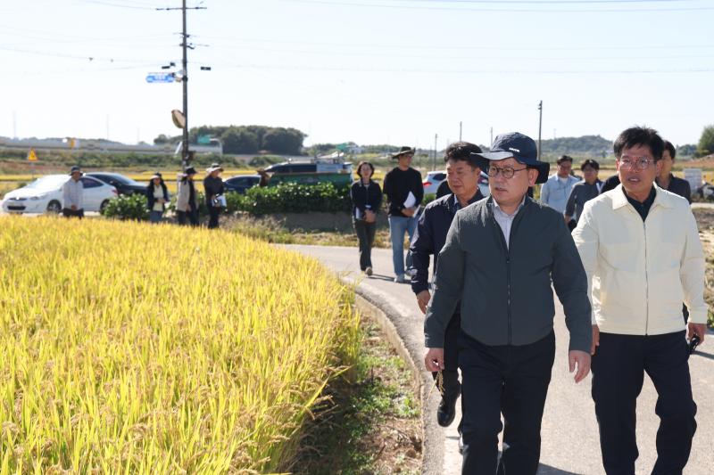 농촌진흥청, 전북 김제·부안 벼 생육 후기 현장 점검