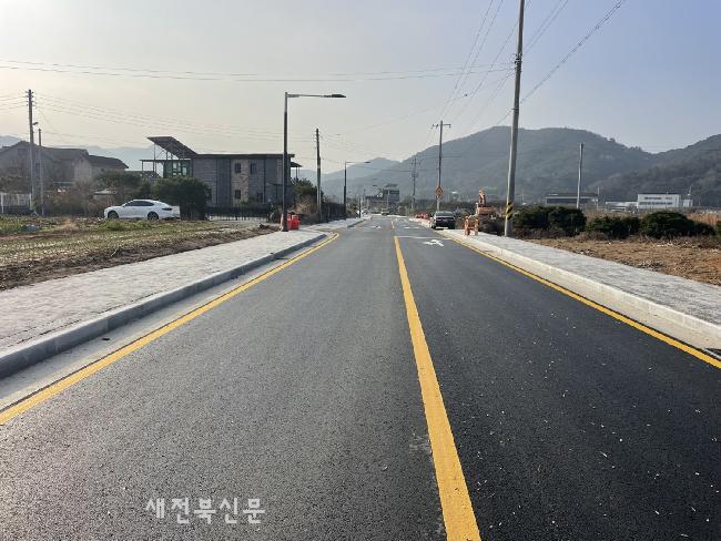 정읍시, 송산동 도시계획도로 준공, 안전한 도로환경 조성
